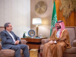 Saudi Crown Prince Mohammed bin Salman receives the Islamic Republic's Foreign Minister Abbas Araghchi in Riyadh. Saudi Press Agency