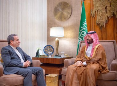 Saudi Crown Prince Mohammed bin Salman receives the Islamic Republic's Foreign Minister Abbas Araghchi in Riyadh. Saudi Press Agency