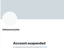 A screen capture showing Ali Khamenei’s suspended X account. twitter.com