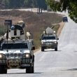 A UNIFIL convoy patrols near the border with Israel. AFP