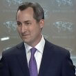 State Department spokesperson Matthew Miller addressing a press conference in Washington. state.gov