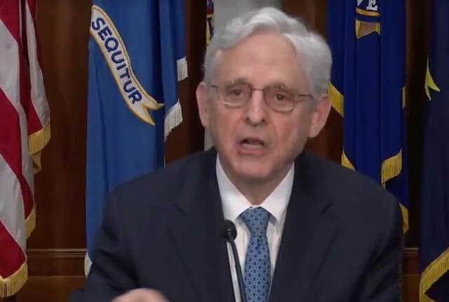 U.S. Attorney General Merrick Garland speaks during a meeting of the Election Threats Task Force on Monday, May 13, 2024. justice.gov