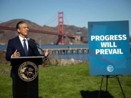 California Attorney General Rob Bonta at a press event on November 7 2024 promising to protect California priorities against president-elect Donald Trump. California Department of Justice