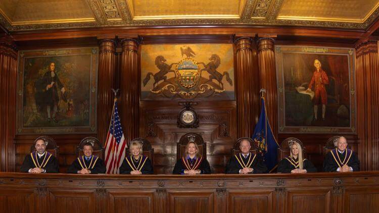 The official Pennsylvania Supreme Court photo taken on July 1, 2024 in Pittsburgh. facebook.com