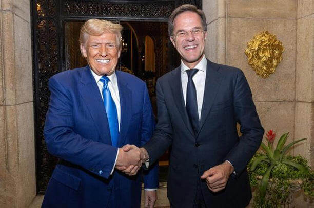 President-elect Donald Trump and NATO Secretary General Mark Rutte discussed global security issues while meeting in Palm Beach, Fla., on Friday. NATO