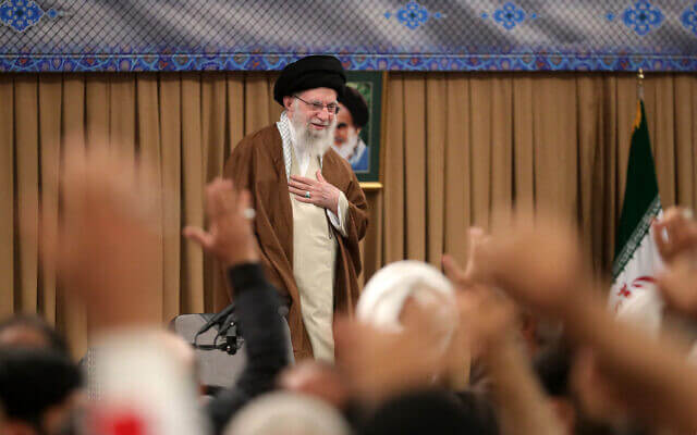 Ali Khamenei during a meeting with members of the Basij volunteer Islamic militia in Tehran on November 25, 2024. AFP