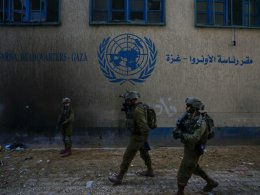 UNRWA headquarters in Gaza City. AP