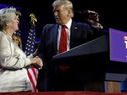 Donald Trump and incoming White House Chief of Staff Susie Wiles. Getty