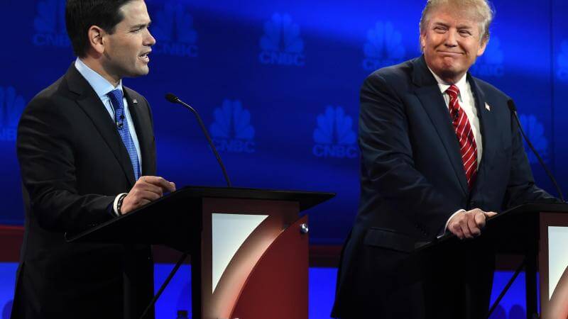 Sen. Marco Rubio and President Donald Trump. Getty