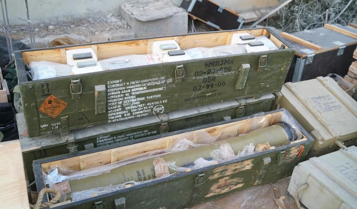 Russian 9M113 Konkurs anti-tank missiles found in southern Lebanon. IDF