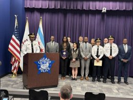 Chicago Police Department Superintendent Larry Snelling announces charges against Sidi Mohamed Abdallahi. x.com