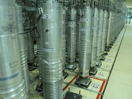 Centrifuge machines in the Natanz uranium enrichment facility in central Iran. AP