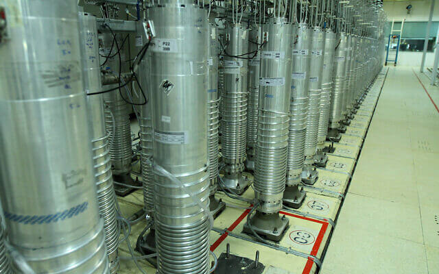 Centrifuge machines in the Natanz uranium enrichment facility in central Iran. AP