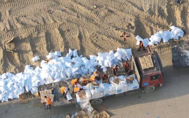 Humanitarian aid is distributed in northern Gaza's Jabalia and Beit Hanoun. IDF