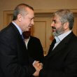 Turkish President Recep Erdogan and Hamas official Khaled Meshaal. Turkish Prime Minister's Office