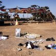 Personal belongings at the site of the Hamas attack on the Supernova rave. Reuters