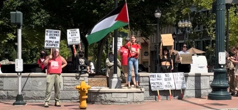 Protesters in Asheville, N.C. Morgan Murphy