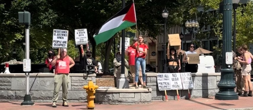 Protesters in Asheville, N.C. Morgan Murphy