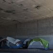 A homeless encampment under an underpass in 2018. wikimedia.org