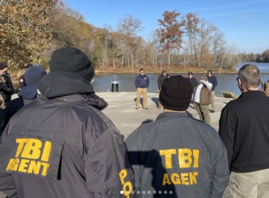 Tennessee Bureau of Investigation agents at a training session in Jackson. Tennessee Bureau of Investigation