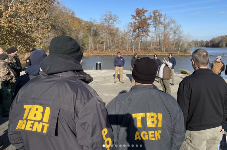 Tennessee Bureau of Investigation agents at a training session in Jackson. Tennessee Bureau of Investigation