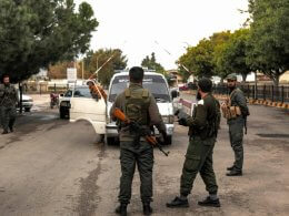 Syrian security personnel in Tartus. AFP