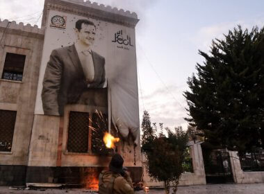 A Syrian anti-government fighter in Hama. AFP