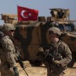 Turkish soldiers near Tal Abyad, Syria. AP