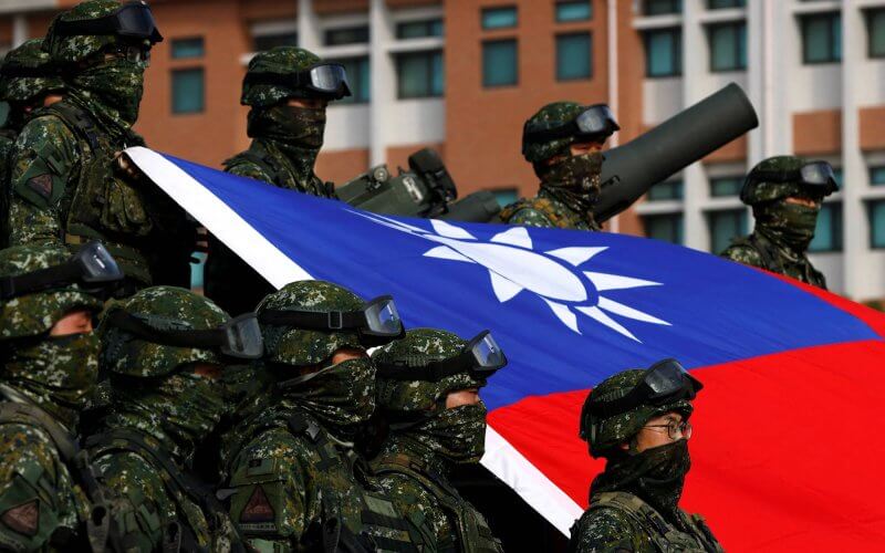 Taiwan's armed forces hold a military drill. Reuters